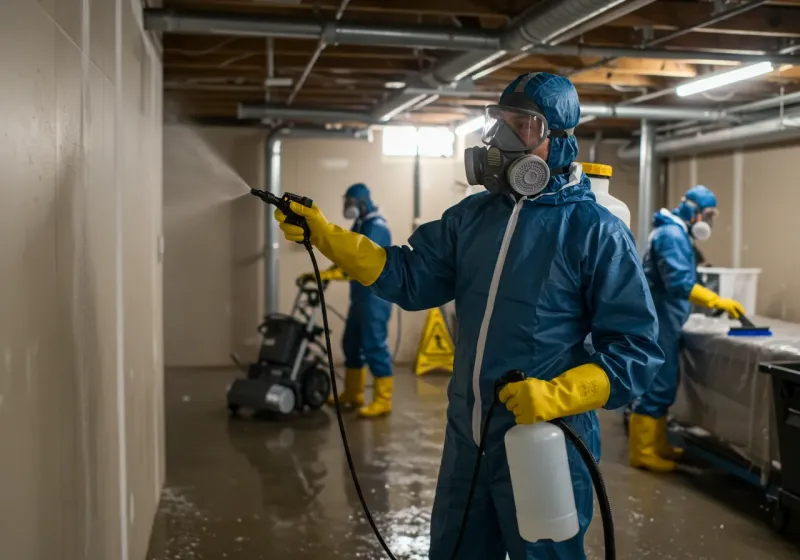 Basement Sanitization and Antimicrobial Treatment process in Albany, KY